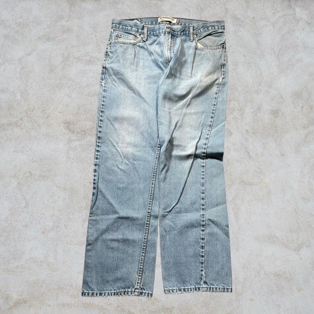 Levi's 505 Jeans Men 36x32 Blue Y2K Straight Fit Light Wash Denim Workwear 2000s